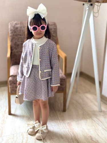 سه تیکه کت و دامن و تاپ دخترانه