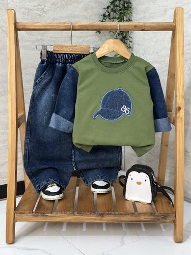 بلوز شلوار لی طرح کلاه اسپرت